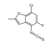 7-chloro-5-fluoro-4-isothiocyanato-2-methyl-1-benzofuran结构式