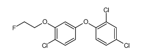 2,4-dichloro-1-[4-chloro-3-(2-fluoroethoxy)phenoxy]benzene结构式