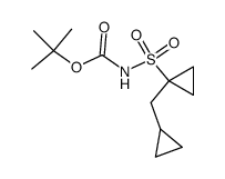 1-cyclopropylmethylcyclopropanesulfonylamine tert-butylcarbamate结构式