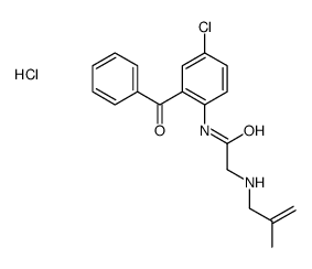 N-(2-benzoyl-4-chlorophenyl)-2-(2-methylprop-2-enylamino)acetamide,hydrochloride结构式