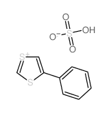 1,3-Dithiol-1-ium, 4-phenyl-, sulfate (1:1) Structure