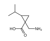 Cyclopropanecarboxylic acid, 1-(aminomethyl)-2-(1-methylethyl)- (9CI)结构式