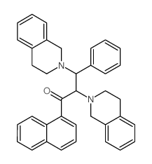 2,3-bis(3,4-dihydro-1H-isoquinolin-2-yl)-1-naphthalen-1-yl-3-phenyl-propan-1-one结构式