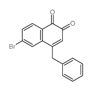 1,2-Naphthalenedione,6-bromo-4-(phenylmethyl)-结构式