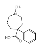 1H-Azepine-4-carboxylic acid, hexahydro-1-methyl-4-phenyl- Structure