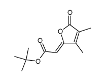 t-butyl (Z)-3,4-dimethyl-5-oxo-2,5-dihydrofuran-2-ylideneacetate结构式