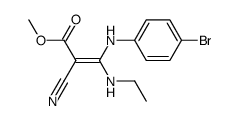 methyl 3-(4-bromophenylamino)-2-cyano-3-(ethylamino)propenoate结构式