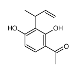 1-(3-but-3-en-2-yl-2,4-dihydroxyphenyl)ethanone结构式