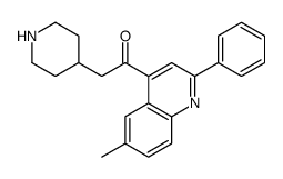 1-(6-Methyl-2-phenyl-4-quinolinyl)-2-(4-piperidinyl)ethanone structure