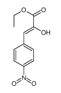 ethyl 2-hydroxy-3-(4-nitrophenyl)prop-2-enoate结构式