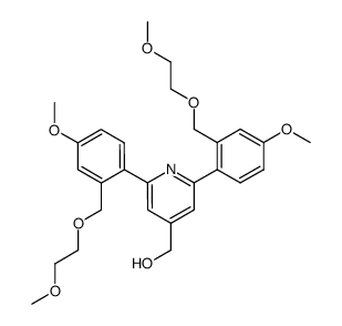 {2,6-Bis-[4-methoxy-2-(2-methoxy-ethoxymethyl)-phenyl]-pyridin-4-yl}-methanol结构式