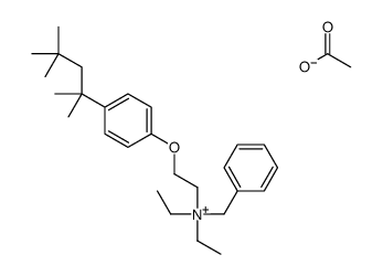 benzyldiethyl[2-[4-(1,1,3,3-tetramethylbutyl)phenoxy]ethyl]ammonium acetate Structure