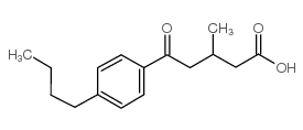 5-(4-n-butylphenyl)-3-methyl-5-oxovaleric acid结构式