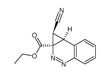 ethyl (1S,1aR,7bS)-1-cyano-1,7b-dihydro-1aH-cyclopropa[c]cinnoline-1a-carboxylate结构式