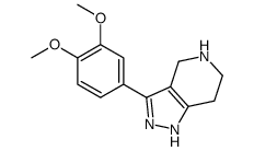 3-(3,4-dimethoxyphenyl)-4,5,6,7-tetrahydro-1H-pyrazolo[4,3-c]pyridine结构式