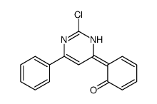 6-(2-chloro-4-phenyl-1H-pyrimidin-6-ylidene)cyclohexa-2,4-dien-1-one结构式