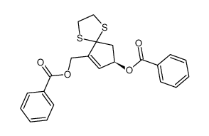 (8R)-8-benzoyloxy-6-benzoyloxymethyl-1,4-dithiaspiro<4.4>non-6-ene Structure