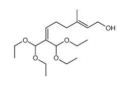 7-(diethoxymethyl)-8,8-diethoxy-3-methylocta-2,6-dien-1-ol Structure