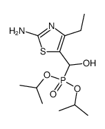 <(2-Amino-4-ethyl-5-thiazolyl)hydroxymethyl>phosphonsaeure-diisopropylester结构式