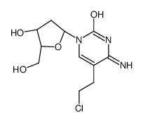 4-amino-5-(2-chloroethyl)-1-[(2R,4S,5R)-4-hydroxy-5-(hydroxymethyl)oxolan-2-yl]pyrimidin-2-one结构式