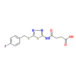 4-({5-[(4-Fluorobenzyl)sulfanyl]-1,3,4-thiadiazol-2-yl}amino)-4-oxobutanoic acid Structure