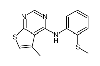 5-methyl-N-(2-methylsulfanylphenyl)thieno[2,3-d]pyrimidin-4-amine Structure