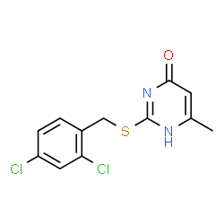 2-[(2,4-DICHLOROBENZYL)SULFANYL]-6-METHYL-4-PYRIMIDINOL结构式