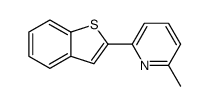 2-(1-benzothiophen-2-yl)-6-methylpyridine结构式