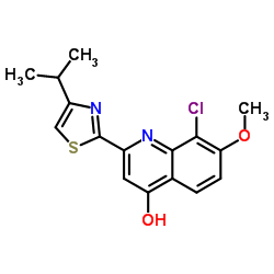 8-CHLORO-2-(4-ISOPROPYLTHIAZOL-2-YL)-7-METHOXYQUINOLIN-4-OL Structure