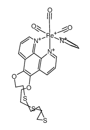 [Re(CO)3(py)(C12H6N2(OC2H4SC2H4)2S)](1+) Structure