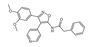 3-(3,4-Dimethoxyphenyl)-5-(phenylacetylamino)-4-(4-pyridyl)isoxazole Structure