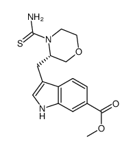 methyl 3-{[(3S)-4-(aminocarbonothioyl)morpholin-3-yl]methyl}-1H-indole-6-carboxylate Structure