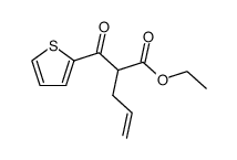 2-(thiophene-2-carbonyl)-pent-4-enoic acid ethyl ester结构式