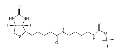 (4-(5-((3aS,4S,6aR)-2-氧六氢-1H-噻吩并[3,4-d]咪唑-4-基)戊酰胺)丁基)氨基甲酸叔丁酯结构式