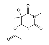 Acetic acid 5-chloro-1,3,5-trimethyl-2,6-dioxo-hexahydro-pyrimidin-4-yl ester Structure