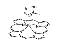 (2-methylimidazole)porphyrinatoiron(II) Structure