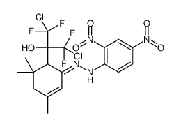 1,3-dichloro-2-[(2E)-2-[(2,4-dinitrophenyl)hydrazinylidene]-4,6,6-trimethylcyclohex-3-en-1-yl]-1,1,3,3-tetrafluoropropan-2-ol Structure