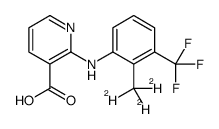 2-[2-methyl-d3-3-(trifluoromethyl)phenylamino]nicotinic acid structure