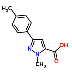 1-METHYL-3-P-TOLYL-1H-PYRAZOLE-5-CARBOXYLIC ACID结构式