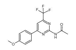 4-trifluoromethyl-6-(4-methoxyphenyl)-2-acetylaminopyrimidine Structure