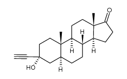 3β-ethynyl-3α-hydroxyl-androstan-17-one Structure