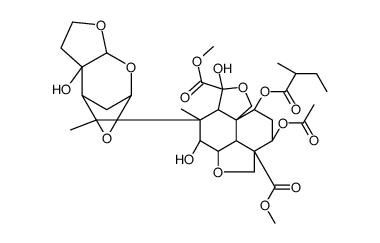 1H,7H-Naphtho(1,8-bc:4,4a-c')difuran-5,10a(8H)-dicarboxylic acid,10-(acetyloxy)-4-(hexahydro Structure