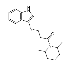 3-((1H-indazol-3-yl)amino)-1-(2,6-dimethylpiperidin-1-yl)propan-1-one Structure