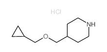 4-[(CYCLOPROPYLMETHOXY)METHYL]PIPERIDINEHYDROCHLORIDE结构式