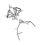 Me2Si(C5H4)2ZrCl(μ-H)2Al(i-Bu)2 Structure