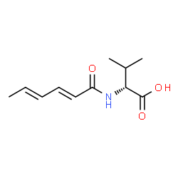 D-Valine,N-(1-oxo-2,4-hexadienyl)-,(E,E)- (9CI)结构式