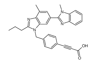 3-(4-((1,7'-dimethyl-2'-propyl-1H,3'H-2,5'-bibenzo[d]imidazol-3'-yl)methyl)phenyl)propiolic acid Structure