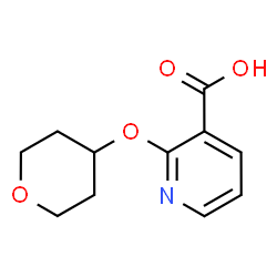 2-(Oxan-4-yloxy)pyridine-3-carboxylic acid结构式