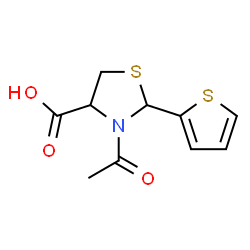 3-ACETYL-2-THIOPHEN-2-YL-THIAZOLIDINE-4-CARBOXYLIC ACID Structure