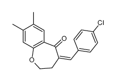 (4Z)-4-[(4-chlorophenyl)methylidene]-7,8-dimethyl-2,3-dihydro-1-benzoxepin-5-one Structure